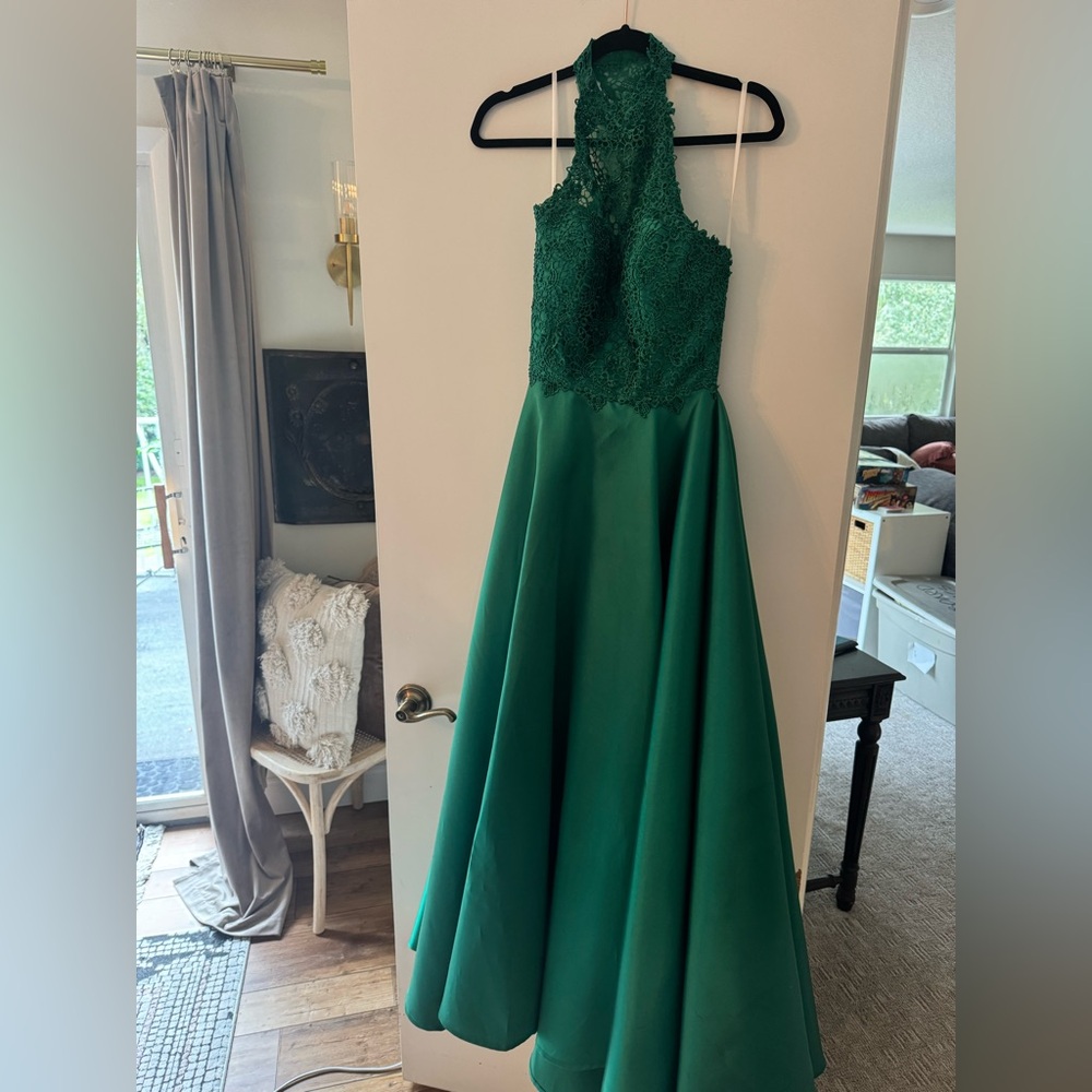 Emerald Beaded Formal Dress